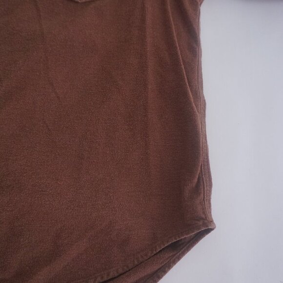 Vintage Eddie Bauer Brown Hunting Outdoors 100% Cotton Button Down Shirt Large - Picture 5 of 11